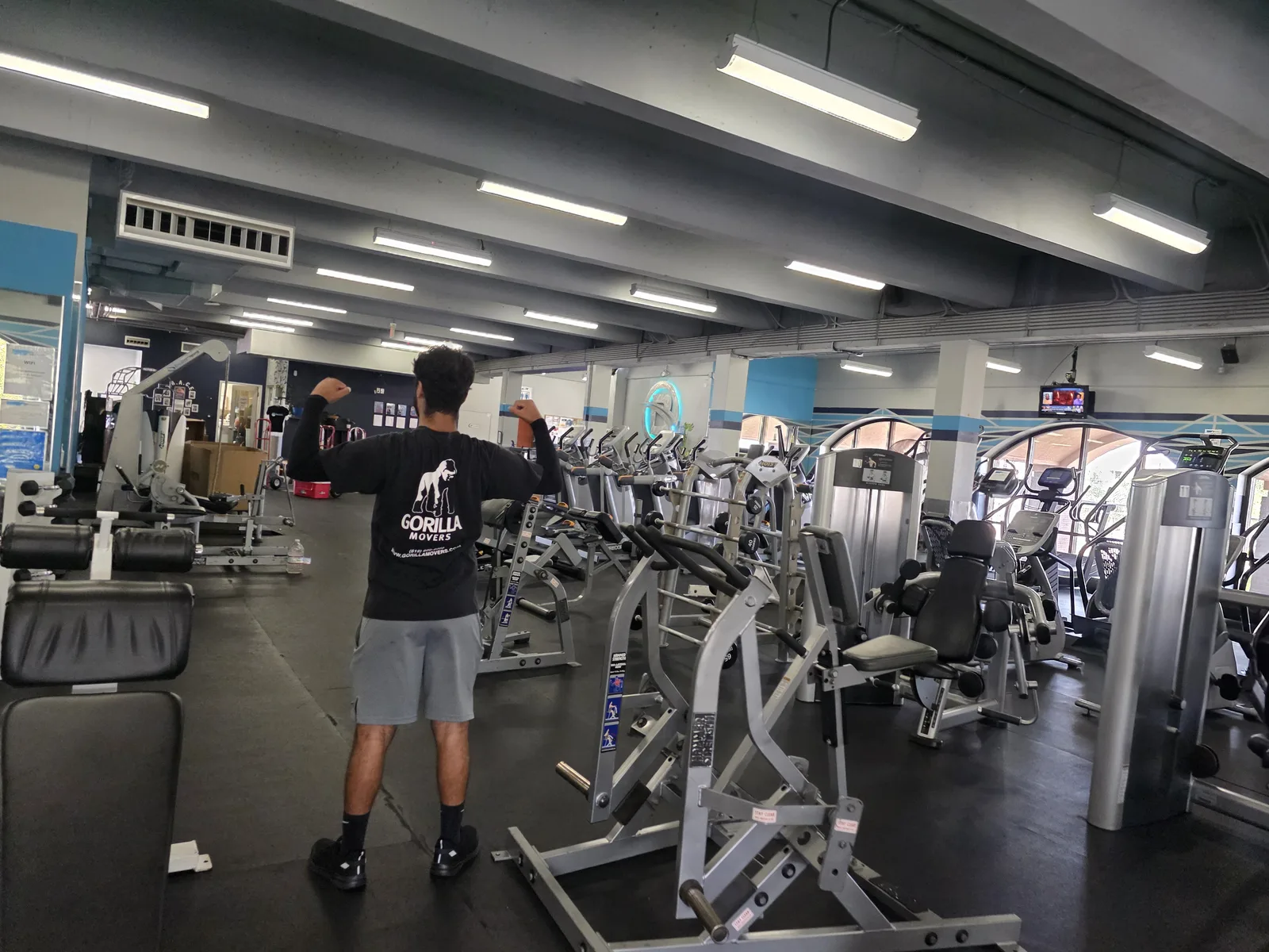 Gorilla Movers team unloading gym equipment at new La Jolla location