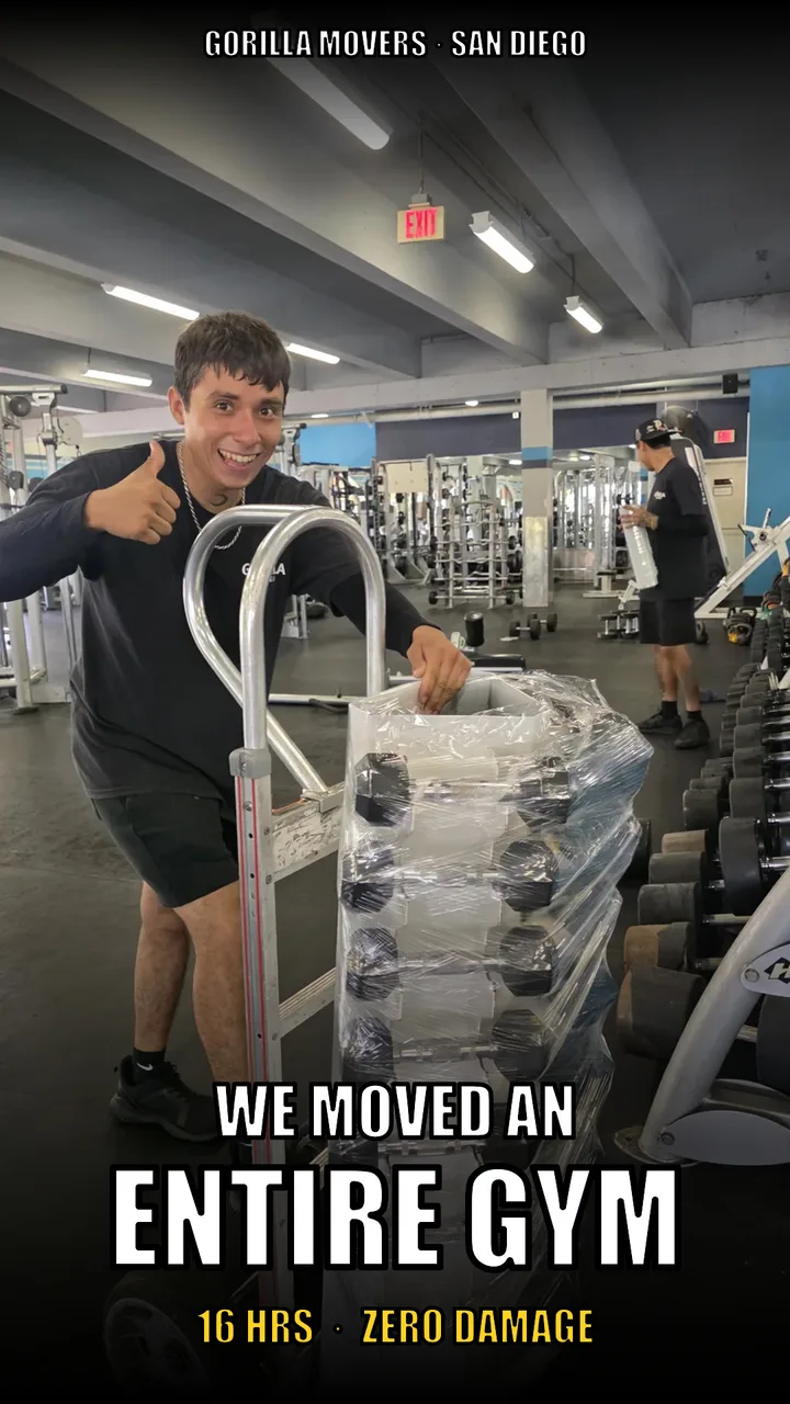 Moving an Entire Gym in San Diego | Gorilla Movers