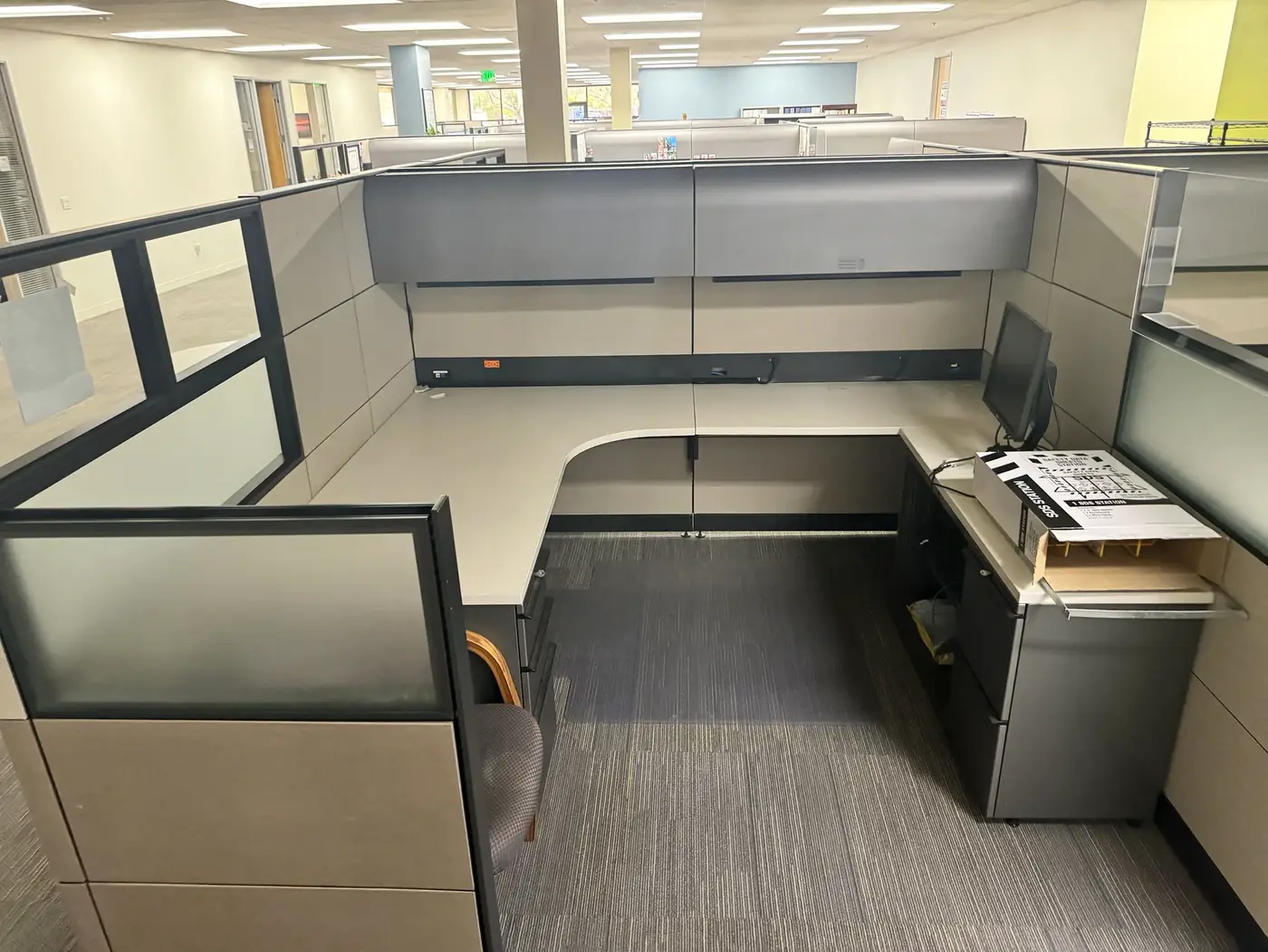 Modern IT workstations reinstalled after a San Diego server and office relocation