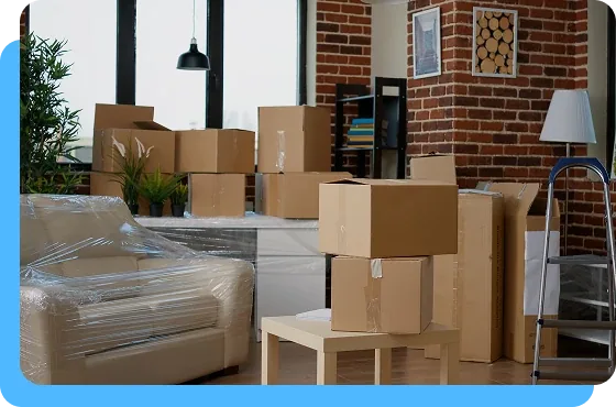 Professionally packed boxes