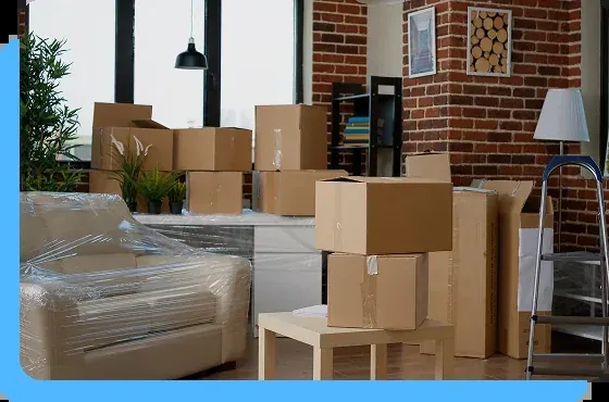 Professionally packed boxes ready for international shipping