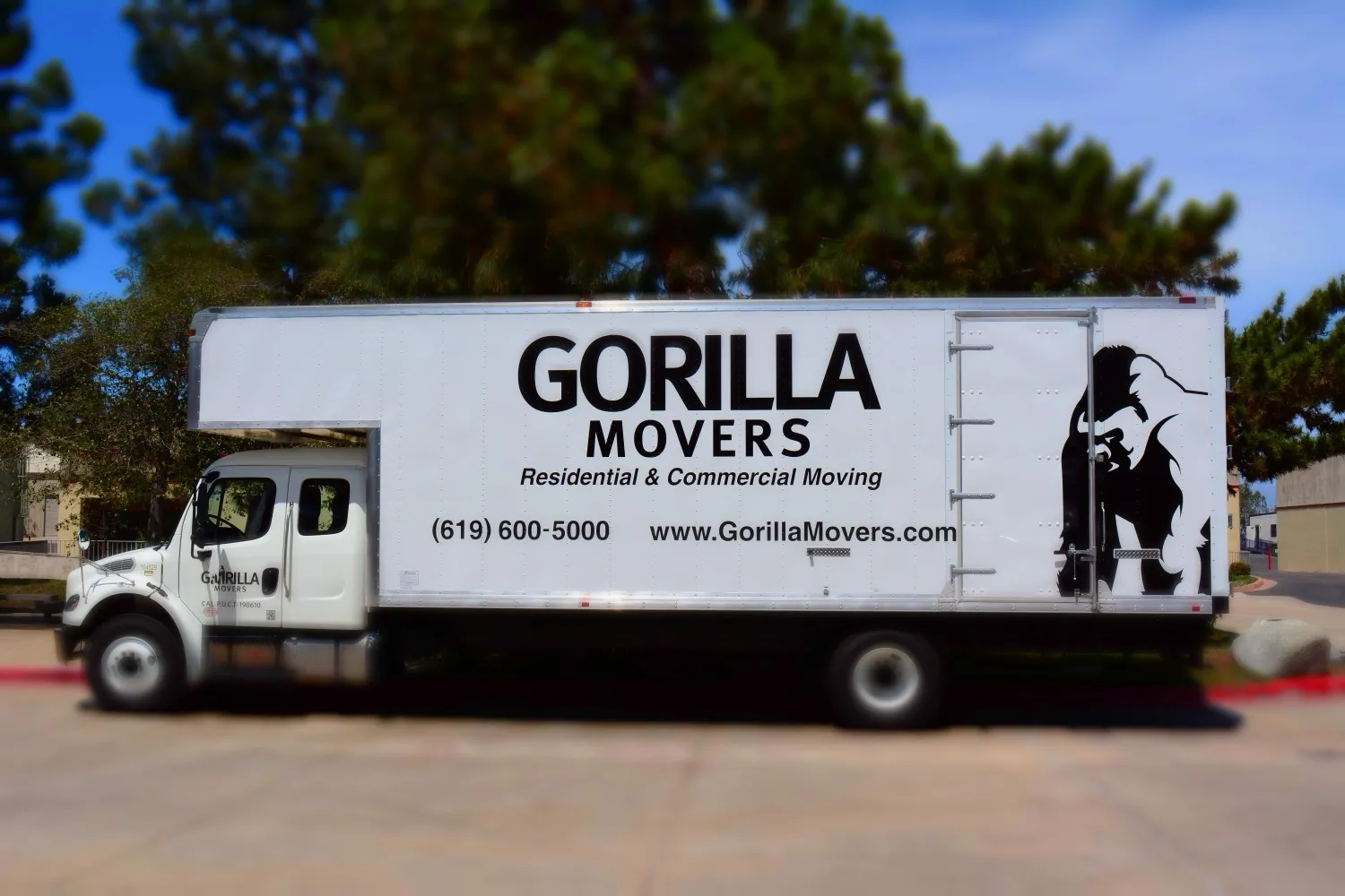 A Gorilla Movers truck ready for a San Diego medical equipment move