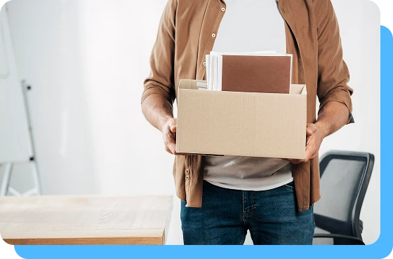 man holding a box